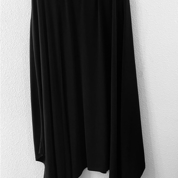 NY COLLECTION BLACK MAXI SHARK BITE SKIRT - Picture 3 of 5